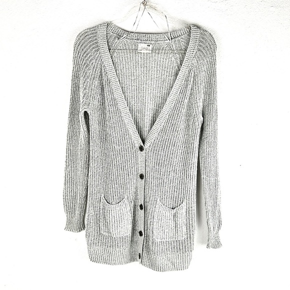 L.A. HEARTS |🐭Gray Button-Up Thin-Knit Cardigan Sweater - Picture 3 of 13